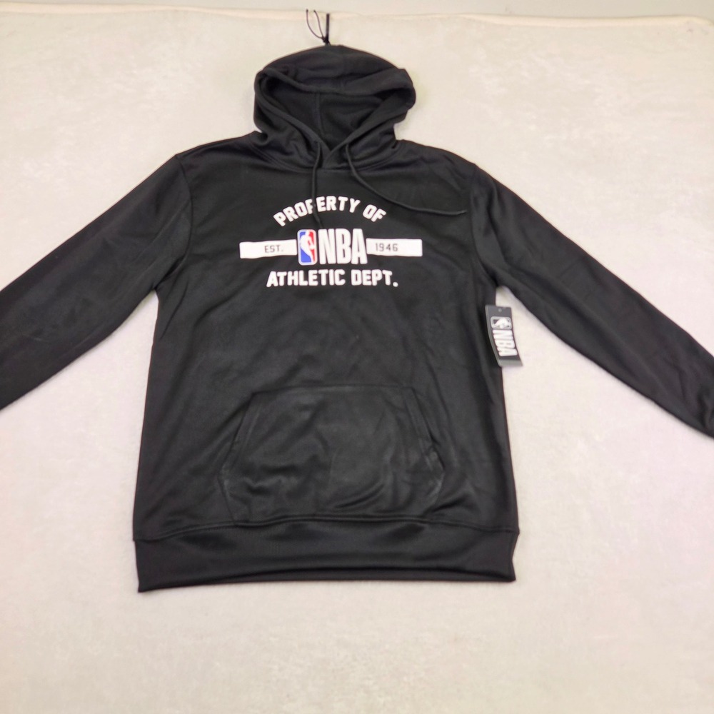 NBA Athletic Dept Mens Black Performance Pullover Hoodie Sweatshirt NWT Size M
